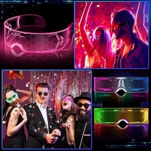 BOGO Type 2 Luminous LED Sunglasses Color Change Eyeglasses Party Halloween